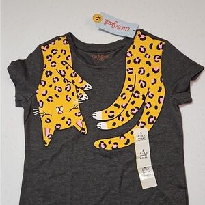 Cat & Jack Gray and Yellow Short Sleeve Tee